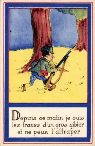 Ak Jäger mit Gewehr, Wald, Jagd