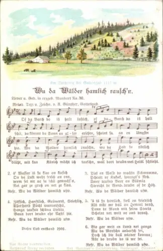 Lied Ak Anton Günther, Wu da Wälder hamlich rausch'n, erzgebirgische Mundart Nr. 30, Spitzberg