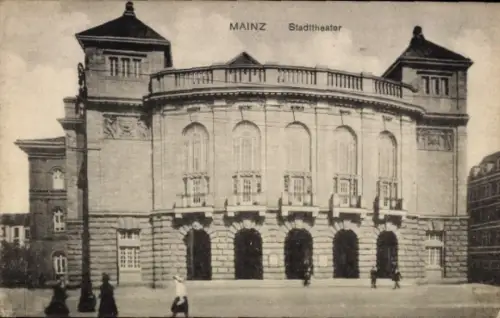 Ak Mainz am Rhein, Stadttheater