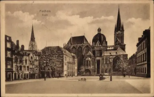 Ak Aachen,  Dom,  Gebäude,  aus 1919