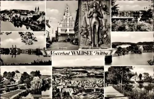 Ak Bad Waldsee in Oberschwaben Württemberg,  Landschaftsbilder, Wasser, Natur, 