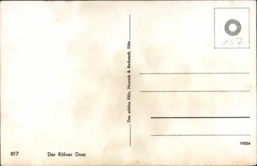 Ak Köln am Rhein, Kölner Dom, Innenansicht