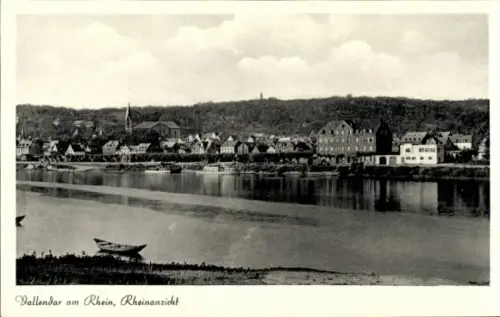 Ak Vallendar am Rhein, Rheinansicht