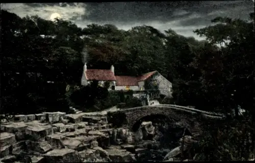 Ak Newcastle upon Tyne England, Jesmond Dene, Alte Mühle