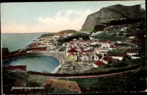 Ak Câmara de Lobos Insel Madeira Portugal, Blick auf Camara de Lobos, Küstenlandschaft, Häuser, B