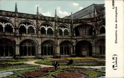 Ak Belém Lisboa Lissabon Portugal, Mosteiro dos Jerónimos, Claustro dos Jeronymos