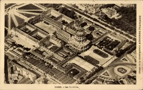 Ak Paris VII, Les Invalides, Luftaufnahme
