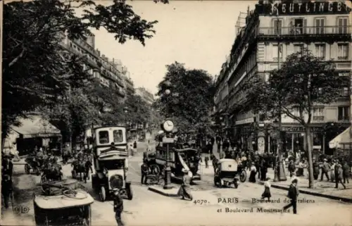 Ak Paris IX., Boulevard des Italiens
