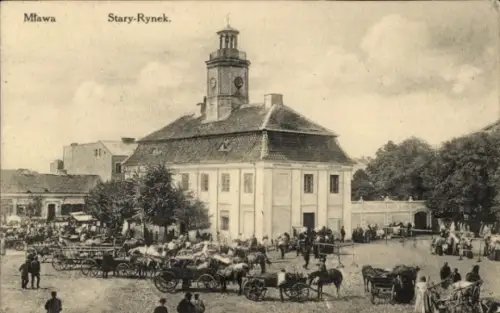 Ak Mława Mlawa Mielau Polen, Alter Markt