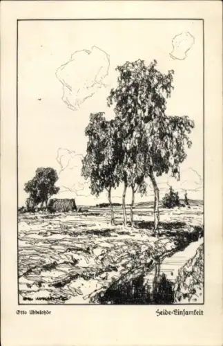 Künstler Ak Ubbelohde, Otto, Heide-Einsamkeit, Deutsche Sehnsucht