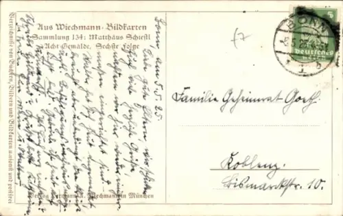 Künstler Ak Schiestl, Matthäus, Fahrender Schüler