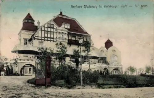 Ak Duisburg im Ruhrgebiet, Kurhaus Wolfsburg im Duisburger Wald