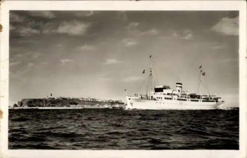 Ak Dampfschiff MS Königin Luise, HAPAG Seebäderdienst, Helgoland