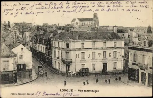Ak Longué Seine et Marne, Vue Panoramique