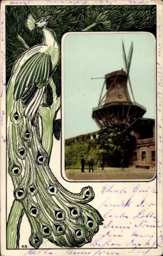 Jugendstil Ak Potsdam, Historische Mühle