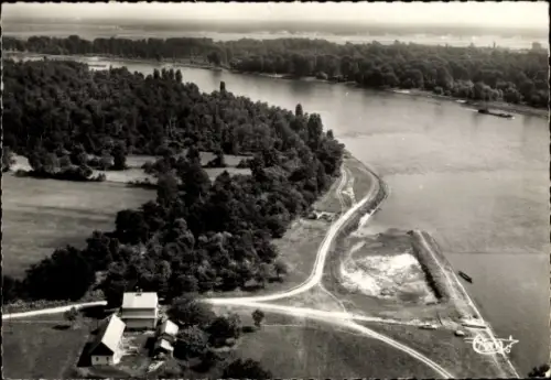 Ak Fort Louis Elsass Bas Rhin, Luftbild