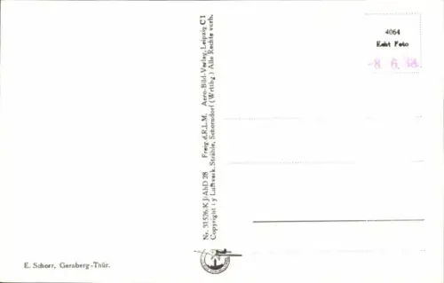 Ak Geraberg in Thüringen, Fliegeraufnahme