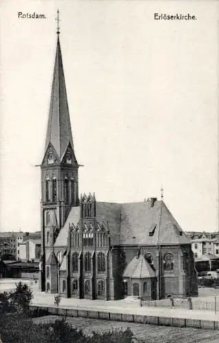 Ak Potsdam in Brandenburg, Blick auf die Erlöserkirche