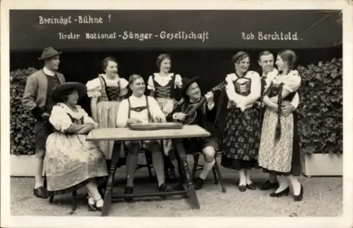 Ak Breinössl-Bühne, Tiroler National-Sänger-Gesellschaft, Volkstrachten