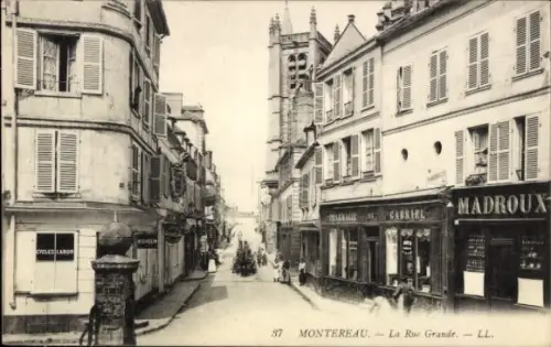 Ak Montereau Seine et Marne, Rue Grande
