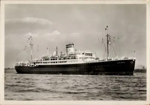 Ak Dampfschiff Caribia, Doppelschraubenmotorschiff, HAPAG, Hans Hartz
