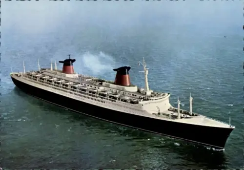 Ak Dampfer France, French Line, CGT