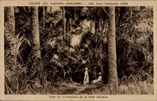 CPA Société des Missions Africaines, Dans les profondeurs de la forêt africaine