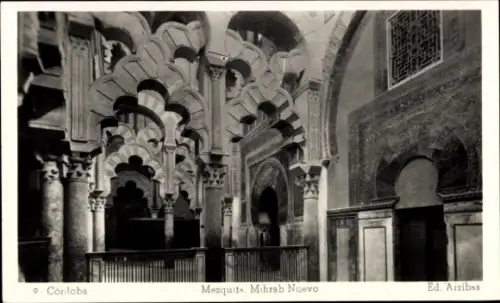 Ak Córdoba Andalusien Spanien, Moschee, Mihrab Nuevo