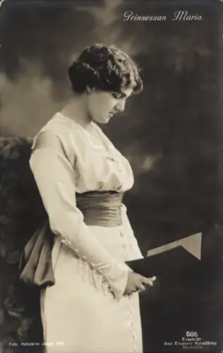 Ak Prinzessin Maria von Schweden, Portrait