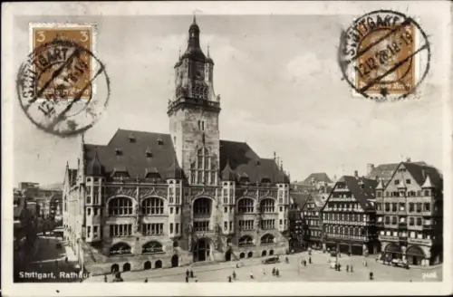 Ak Stuttgart, das Rathaus