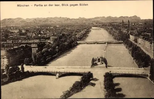 Ak München, Isar, Brücke
