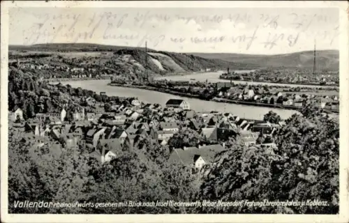 Ak Vallendar am Rhein, Gesamtansicht