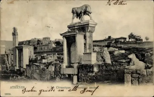 CPA Athènes Grèce, Céramique, Cimetiere ancien