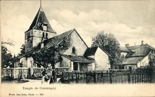 CPA Commugny Canton de Vaud, Temple