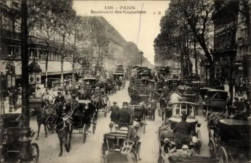 CPA Paris IX, Boulevard des Capucines, Kutsche