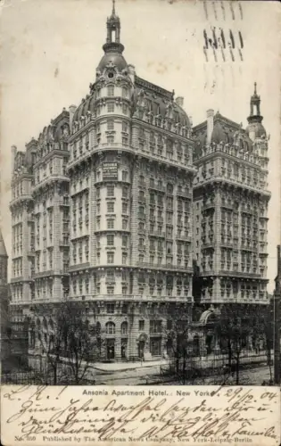 Ak New York City USA, Ansonia Apartment Hotel
