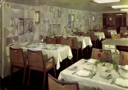 Ak Vierschrauben-Turbinenschiff Bremen, Norddeutscher Lloyd Bremen NDL, Speisesaal