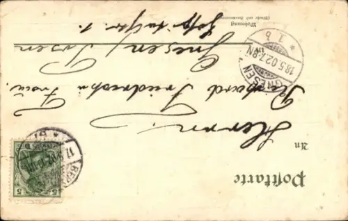 Präge Litho Glückwunsch Pfingsten, Vermenschlichte Maikäfer, Marienkäfer, Maiglöckchen