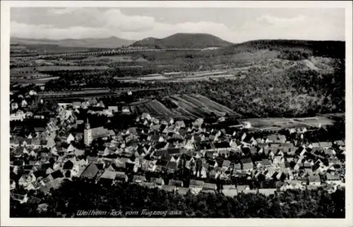 Ak Weilheim an der Teck Schwäbische Alb, Fliegeraufnahme
