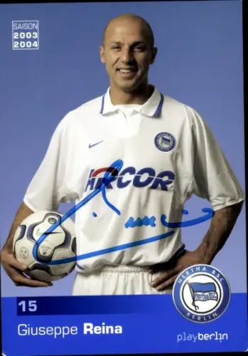 Autogrammkarte Fußballer Giuseppe Reina, Hertha BSC, Autogramm