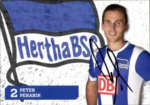 Autogrammkarte Fußballer Peter Pekarik, Hertha BSC, Autogramm