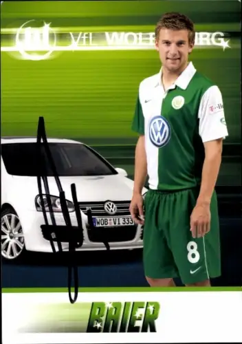 Autogrammkarte Fußballer Daniel Baier, VfL Wolfsburg, Autogramm