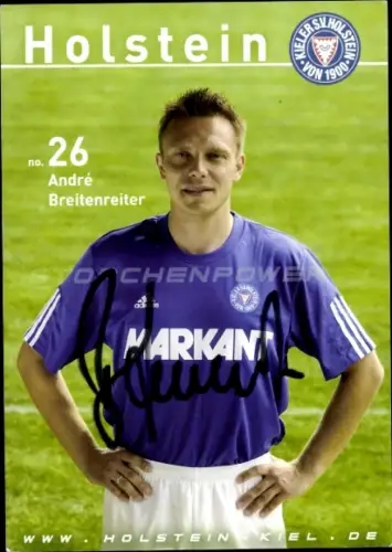 Autogrammkarte Fußballer André Breitenreiter, Holstein Kiel, Autogramm