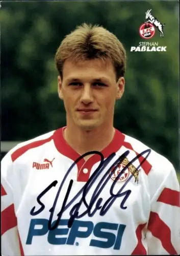 Autogrammkarte Fußballer Stephan Paßlack, 1. FC Köln, Autogramm