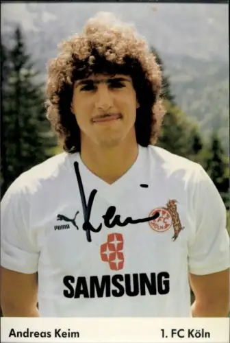 Autogrammkarte Fußballer Andreas Keim, 1. FC Köln, Autogramm