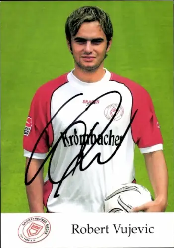 Autogrammkarte Fußballer Robert Vujevic Sportfreunde Siegen, Autogramm