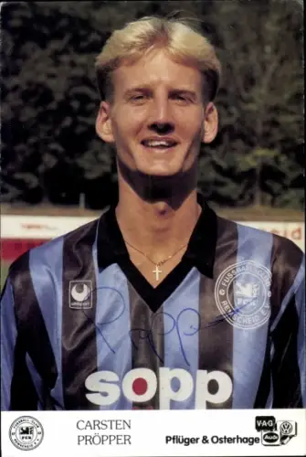 Autogrammkarte Fußballer Carsten Pröpper, FC Remscheid, Autogramm
