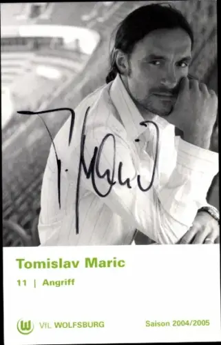 Autogrammkarte Fußballer Tomislav Maric, VfL Wolfsburg, Autogramm
