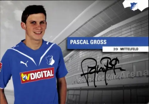 Autogrammkarte Fußballer Pascal Gross, TSG 1899 Hoffenheim, Autogramm