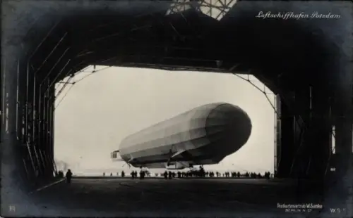 Ak Potsdam in Brandenburg, Zeppelin, Luftschiffhafen, Sanke WS 5